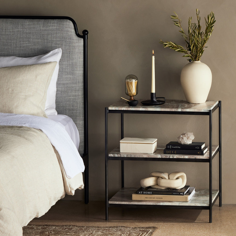 
                      
                        Felix Nightstand - Hammered Grey with Clear Powder Coat
                      
                    