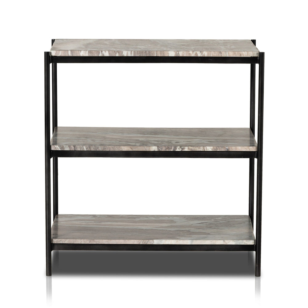 Felix Nightstand - Hammered Grey with Clear Powder Coat