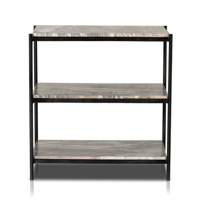 Felix Nightstand - Hammered Grey with Clear Powder Coat