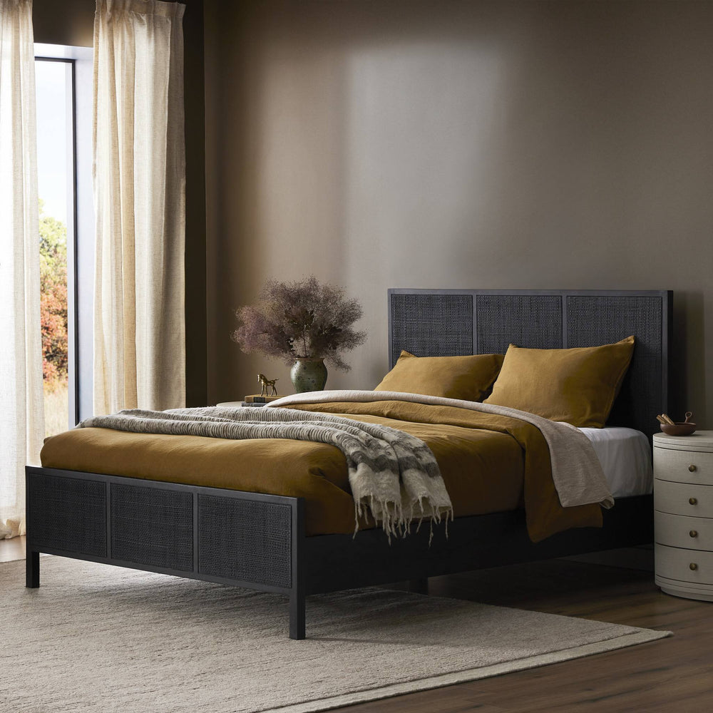 
                      
                        Sydney King Bed - Black Wash with Black Cane
                      
                    