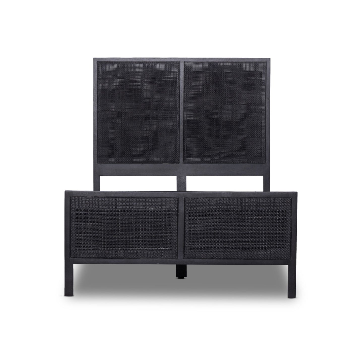 Sydney Twin Bed - Black Wash with Black Cane
