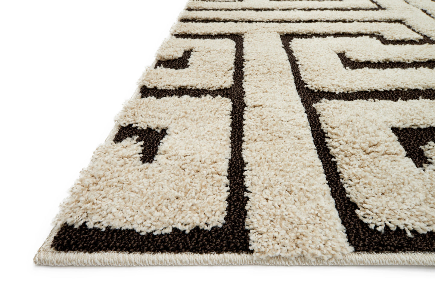 Loloi Enchant Ivory / Dark Brown 3'-10" x 5'-7" Accent Rug