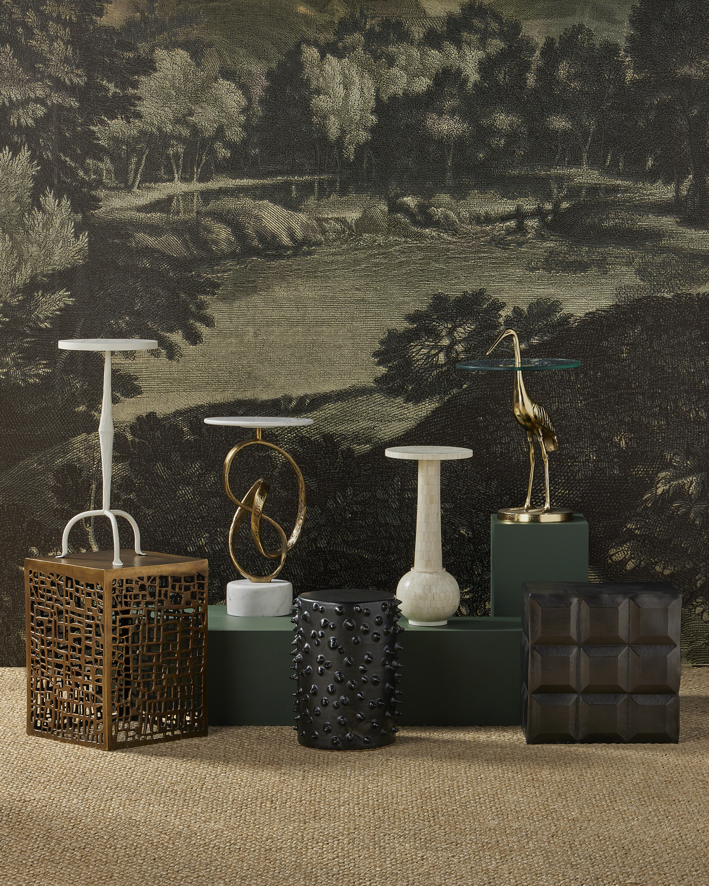 Crane Brass Accent Table - Thumbnail 4