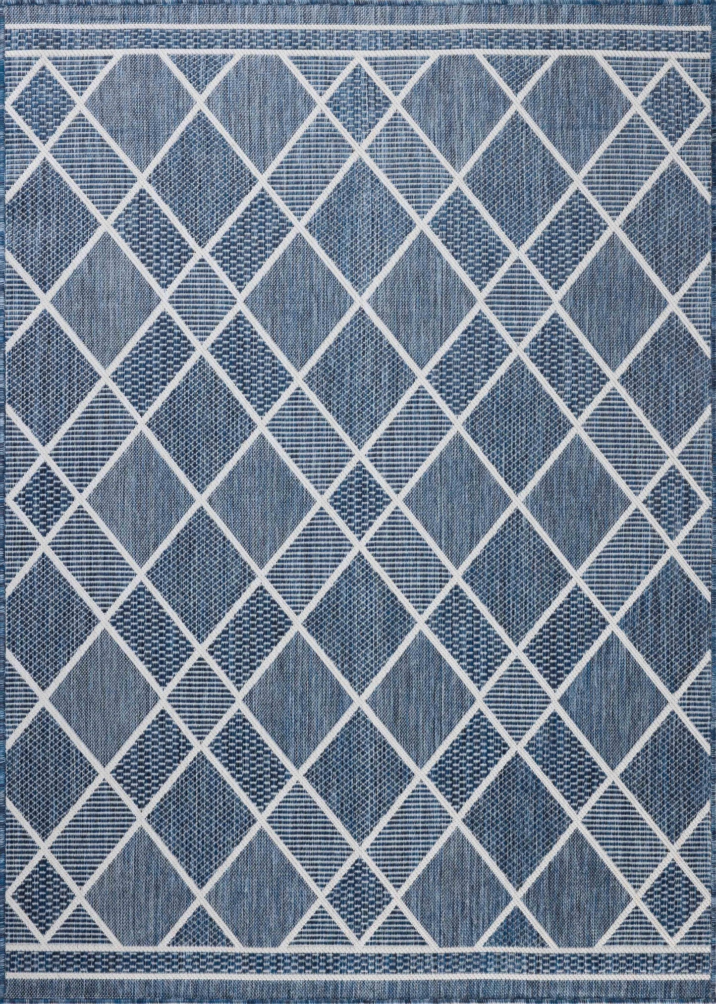 Loloi Easton Ivory / Denim 18" x 18" Sample Rug