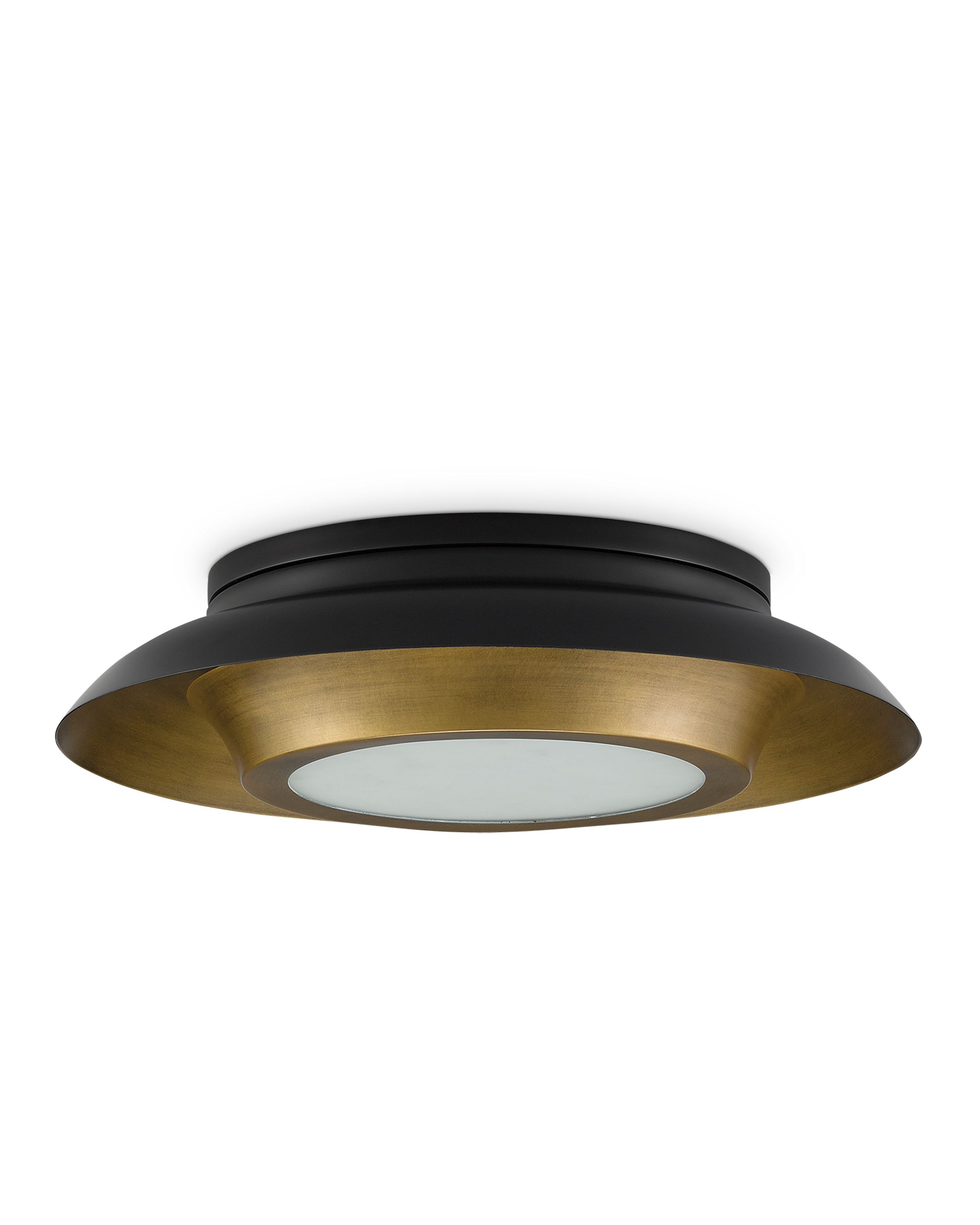 Metaphor Black & Brass Flush Mount - Thumbnail 3