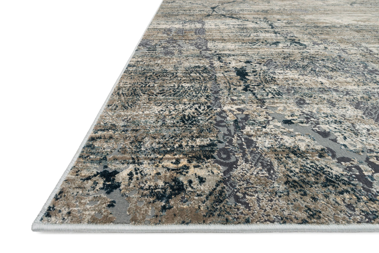 Loloi Cascade Taupe / Blue 3'-7" x 5'-7" Accent Rug