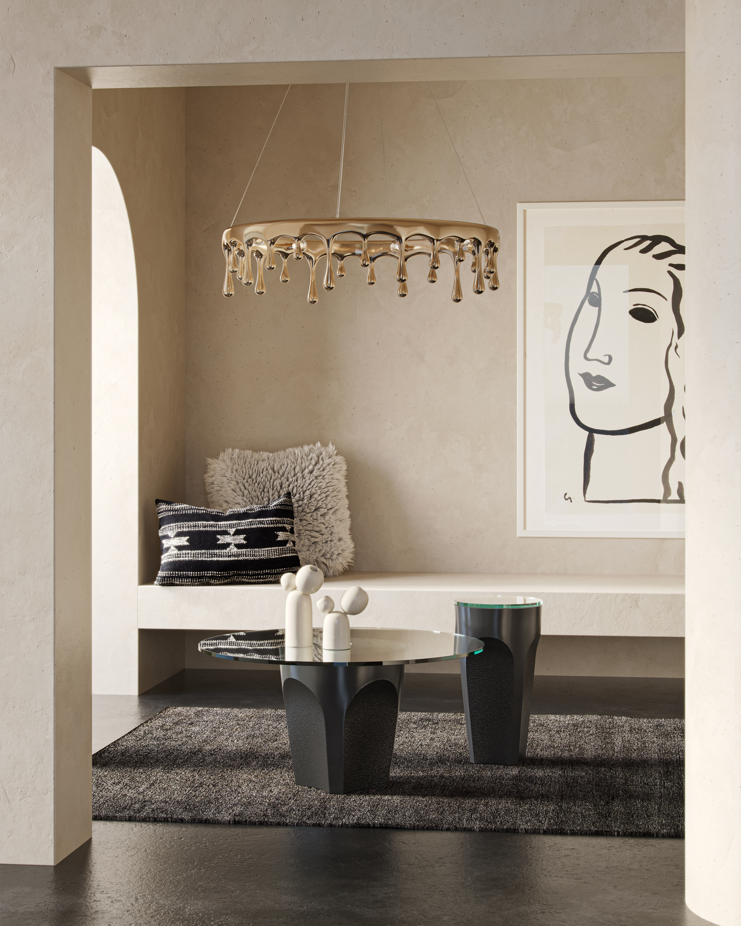 Lemy Black Drinks Table - Thumbnail 5