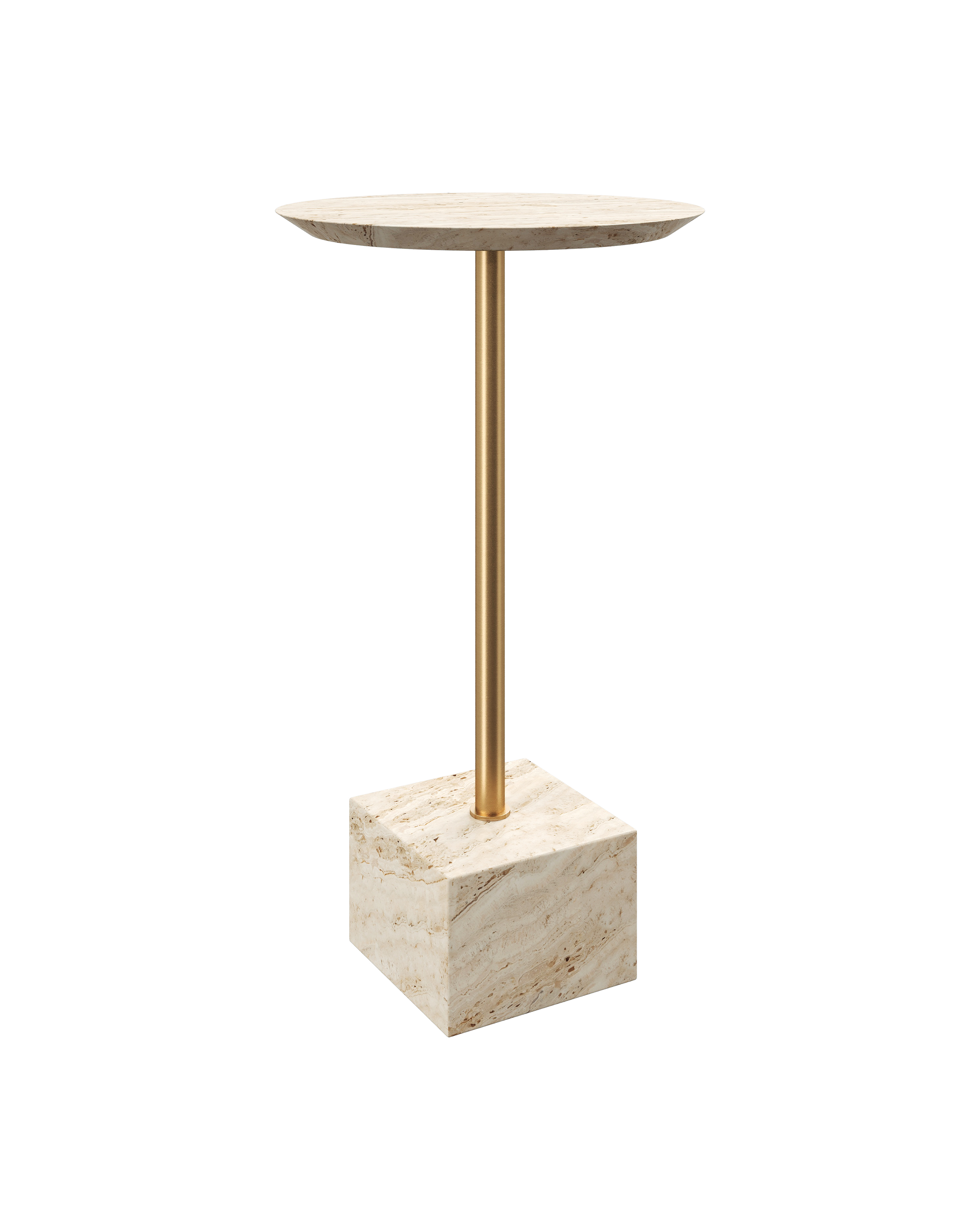 Prado Travertine Drinks Table