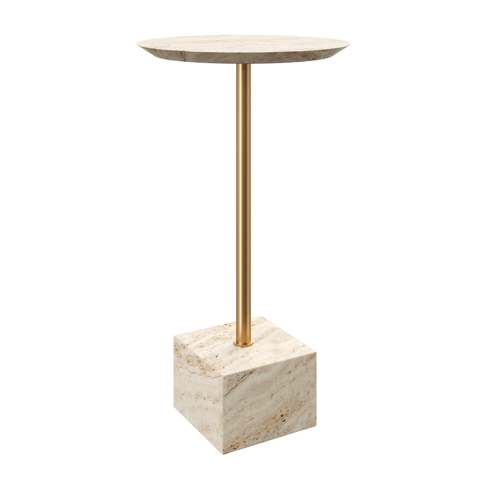 Prado Travertine Drinks Table