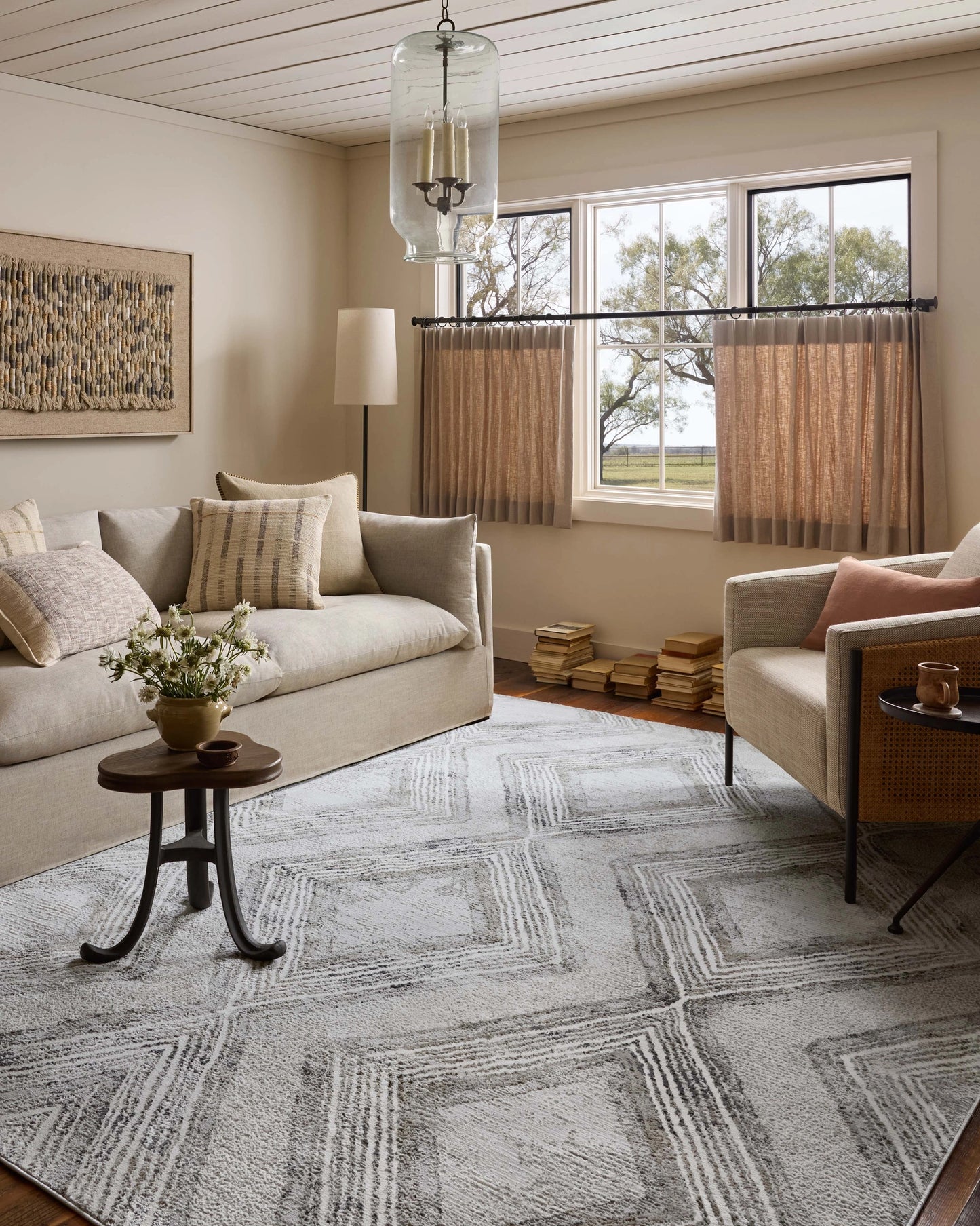 Loloi Hollis Mist / Natural 2'-7" x 10'-0" Runner Rug