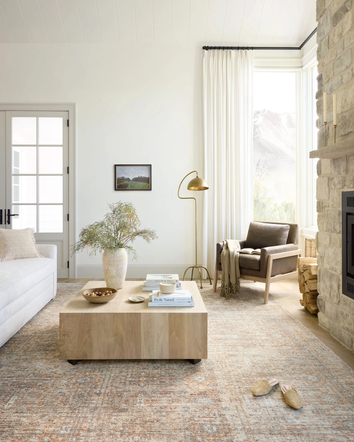 Angela Rose x Loloi Blake Oatmeal / Spice 6'-7" x 9'-10" Area Rug