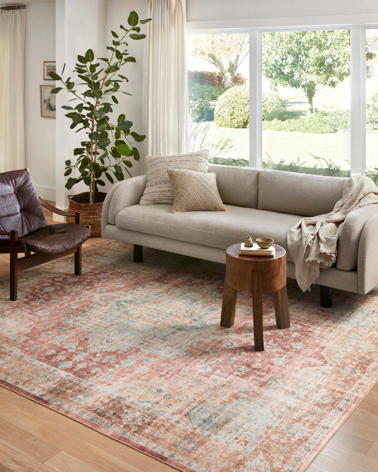 Loloi Heidi Terracotta / Aqua 2'-6" x 9'-6" Runner Rug