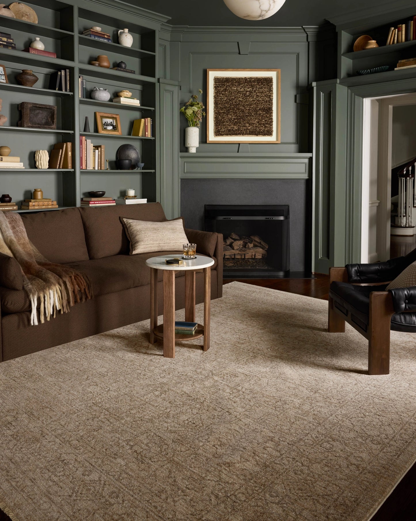 Loloi Newman Taupe / Bone 7'-10" x 7'-10" Round Area Rug