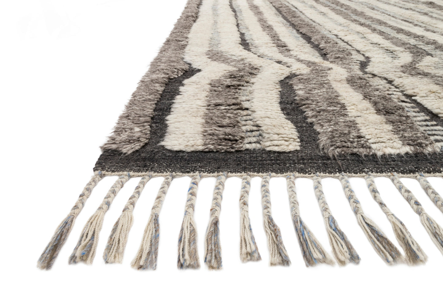 Loloi Khalid Stone / Charcoal 4'-0" x 6'-0" Accent Rug