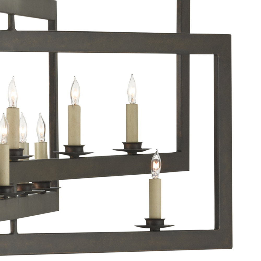 Middleton Rectangular Bronze Chandelier