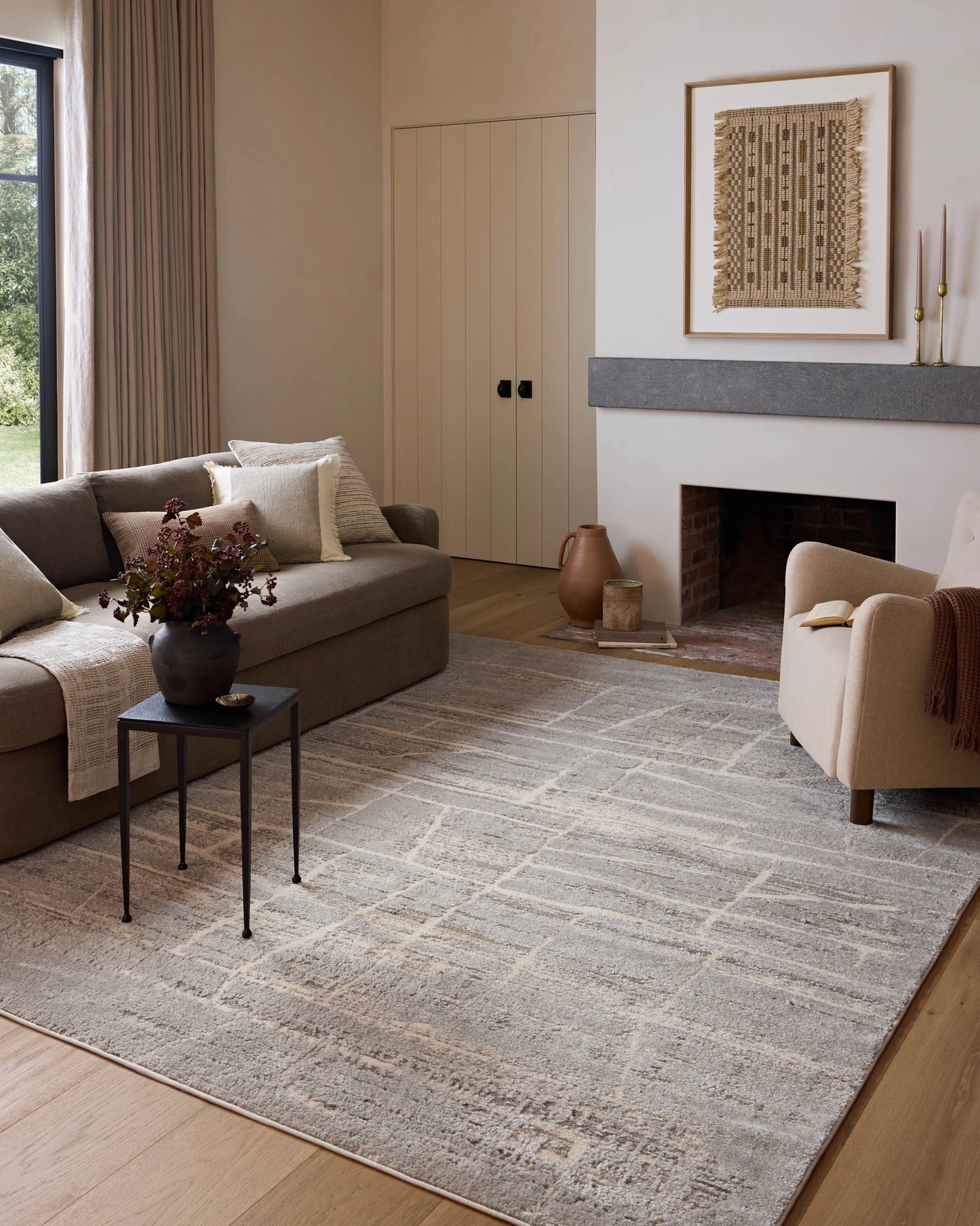 Amber Lewis x Loloi Monty Natural / Mist 4'-0" x 6'-0" Accent Rug