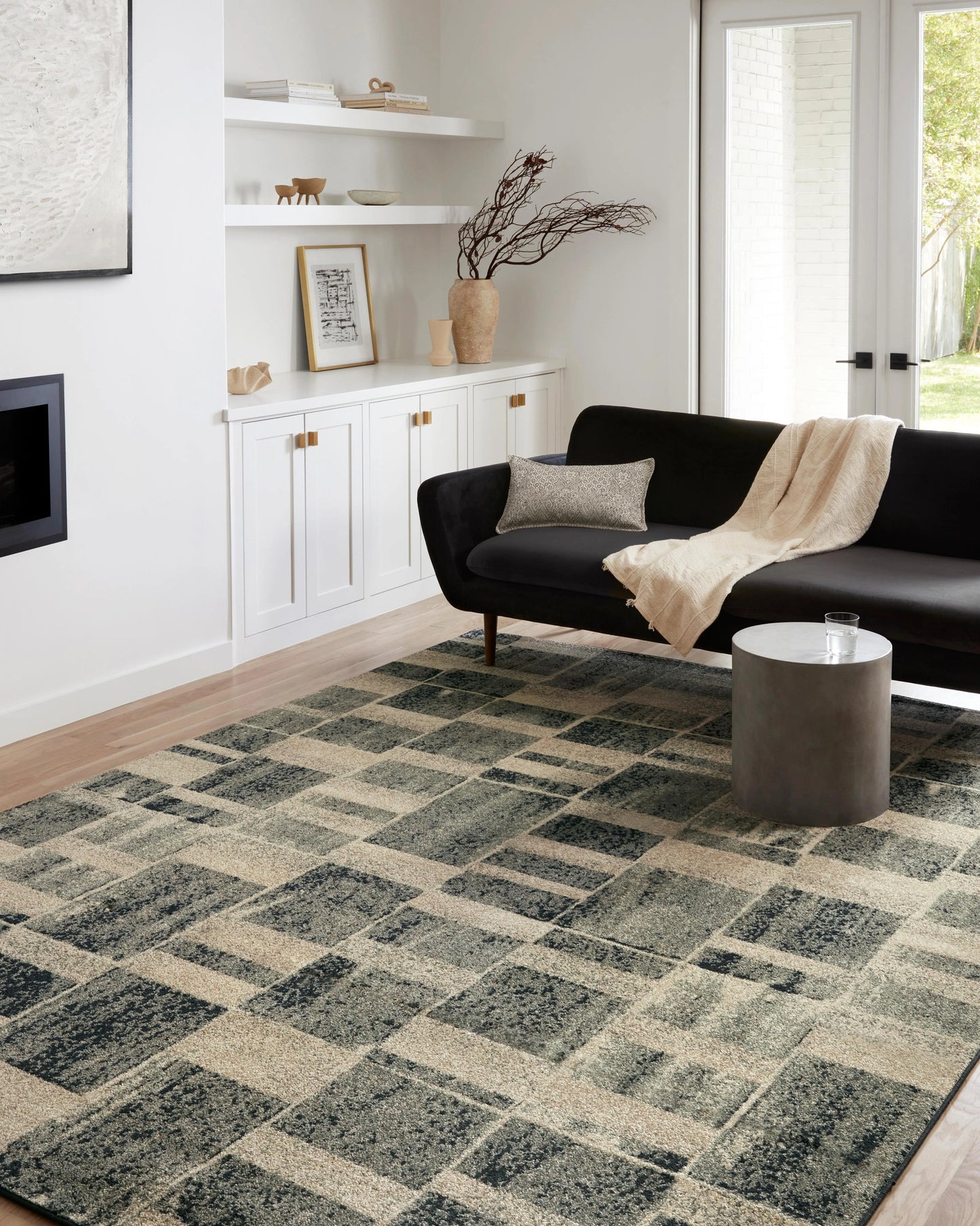 Loloi Bowery Storm / Sand 2'-3" x 7'-6" Runner Rug