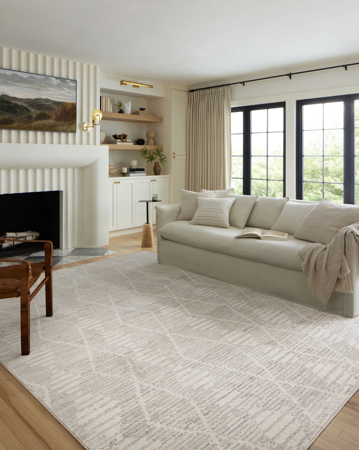 Loloi Kamala Ivory / Silver 7'-10" x 10' Area Rug