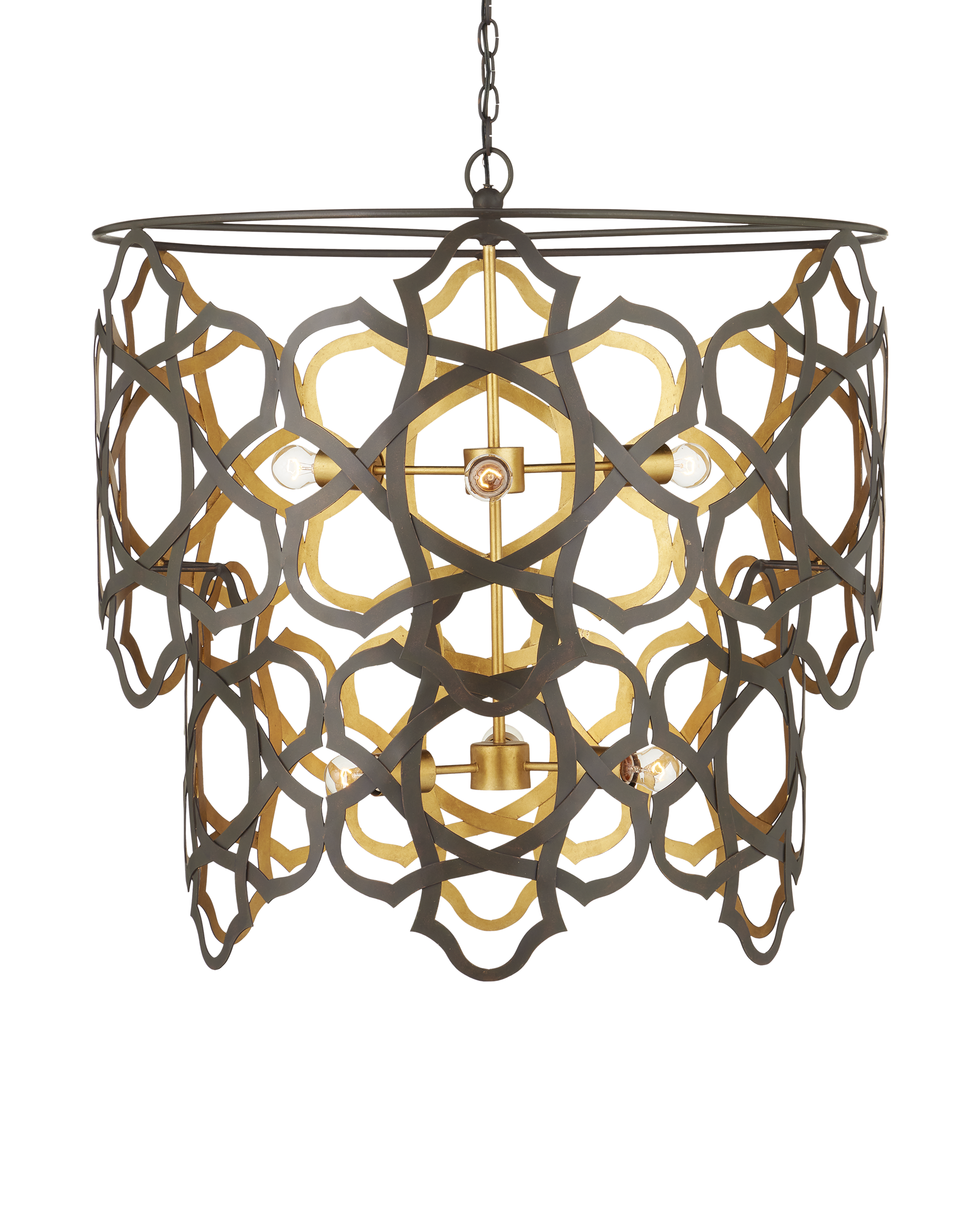Mauresque Medium Bronze & Gold Chandelier - Thumbnail 3
