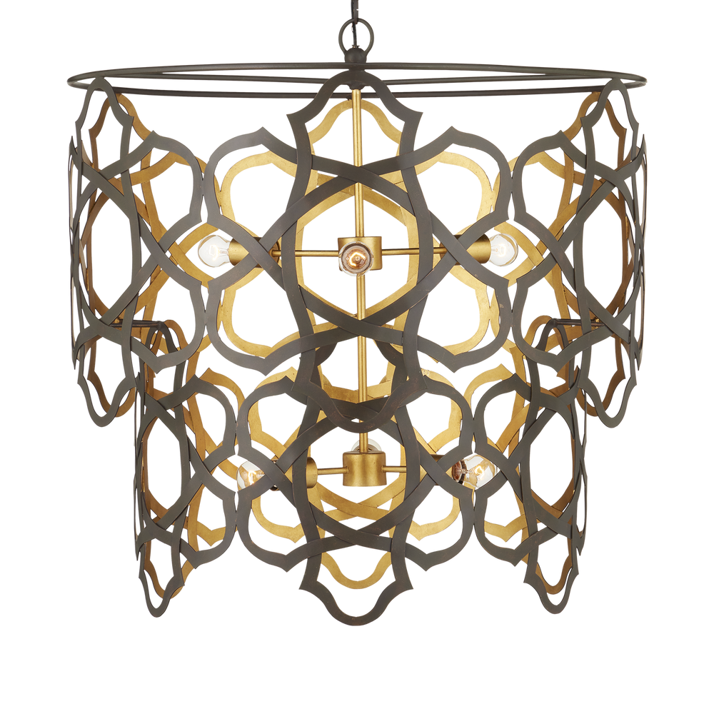 Mauresque Medium Bronze & Gold Chandelier