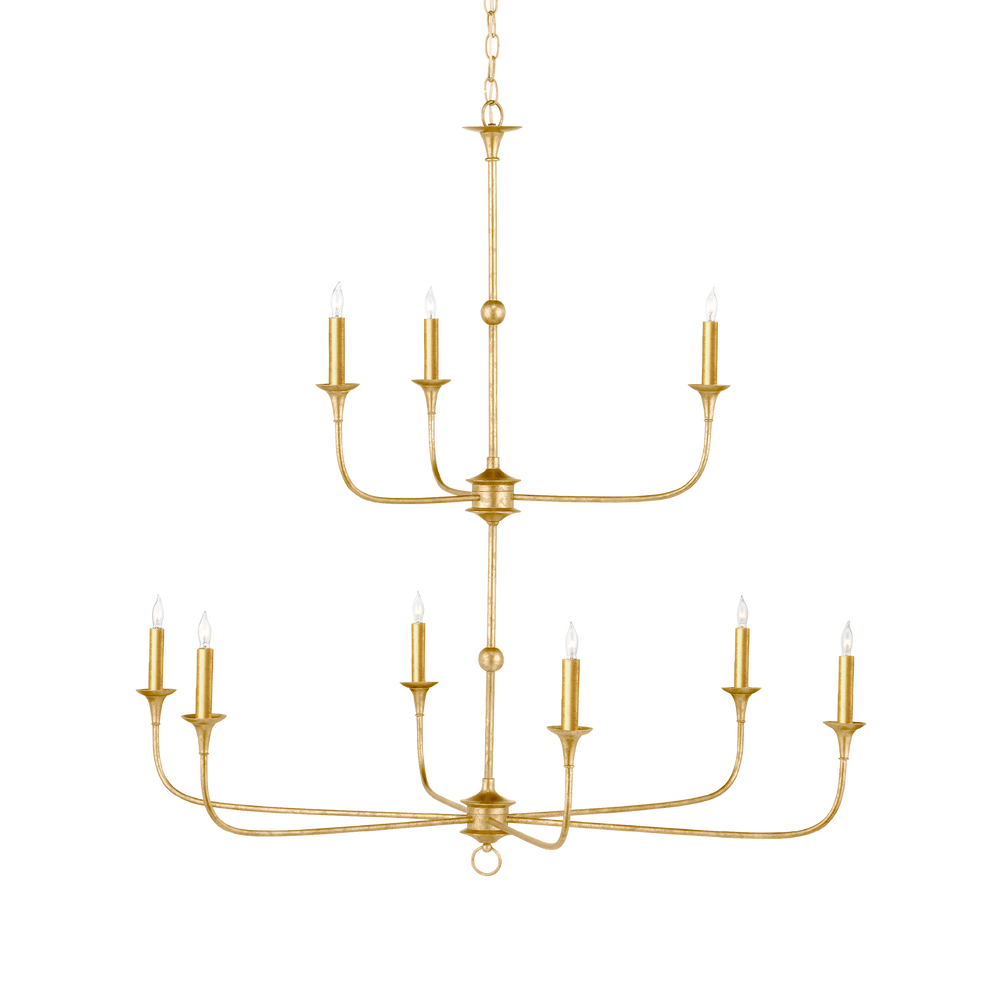Nottaway Two-Tier Gold Chandelier
