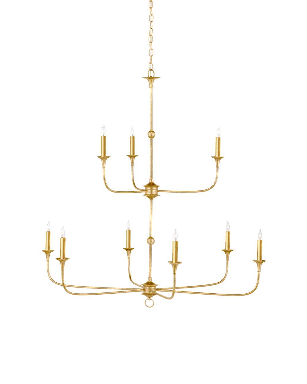 Nottaway Two-Tier Gold Chandelier