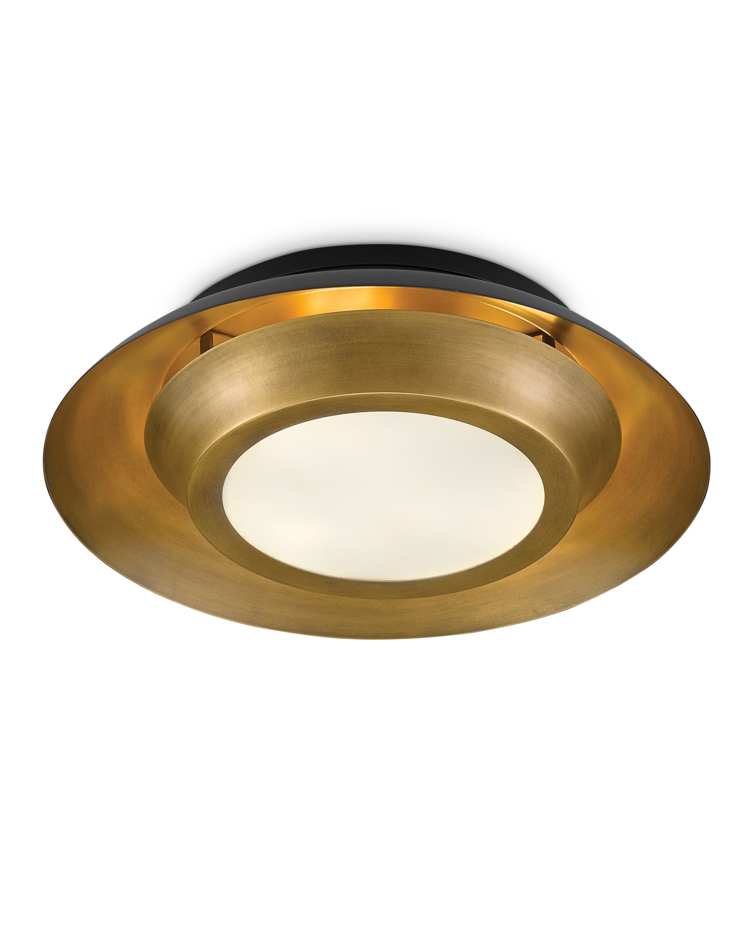 Metaphor Black & Brass Flush Mount - Thumbnail 2