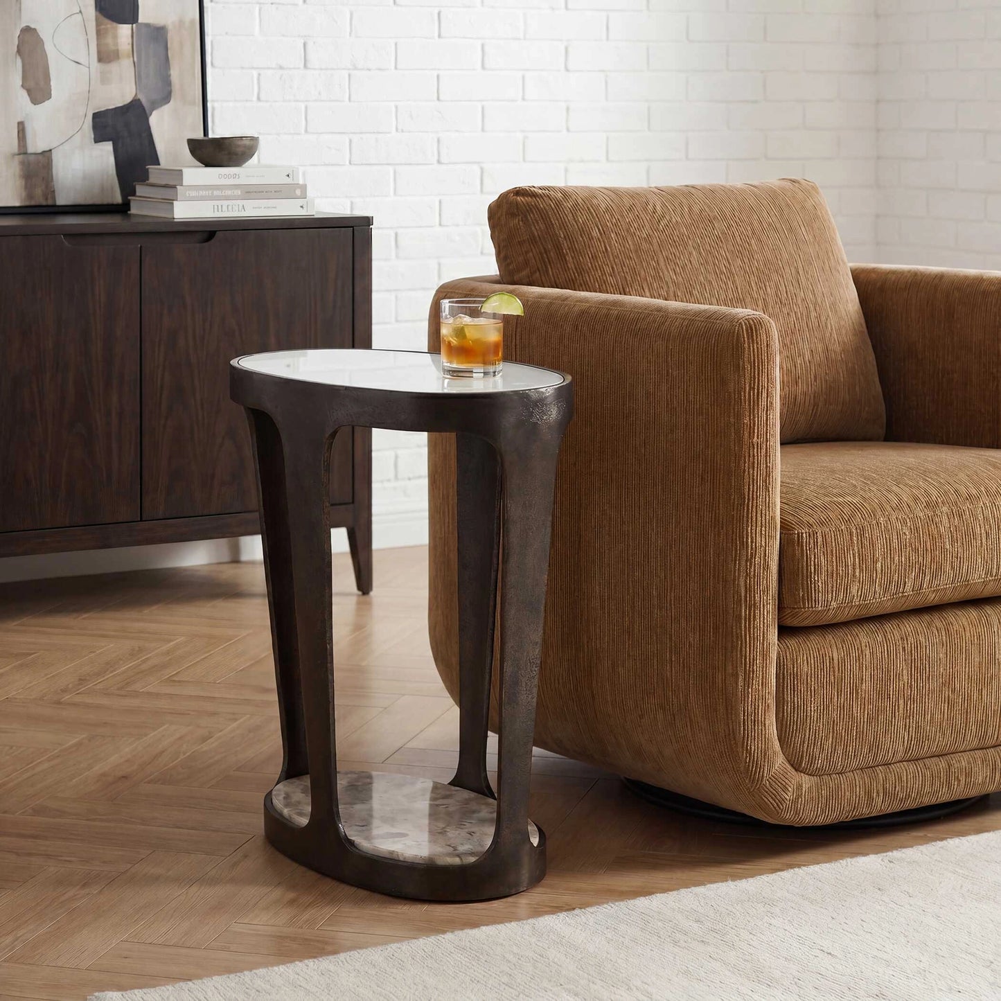 Uttermost Coronado Dark Bronze Accent Table