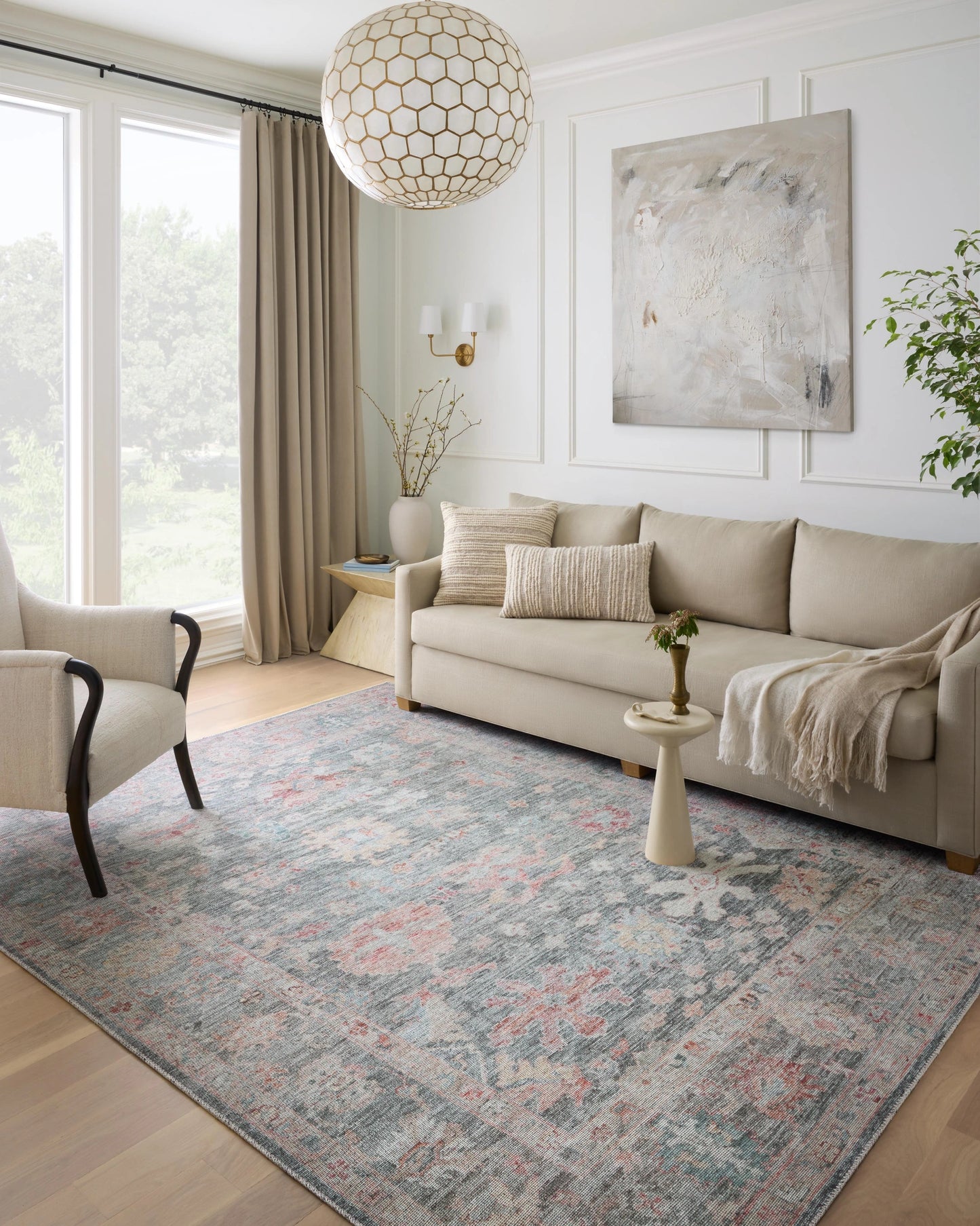 Loloi Elysium Graphite / Multi 18" x 18" Sample Rug