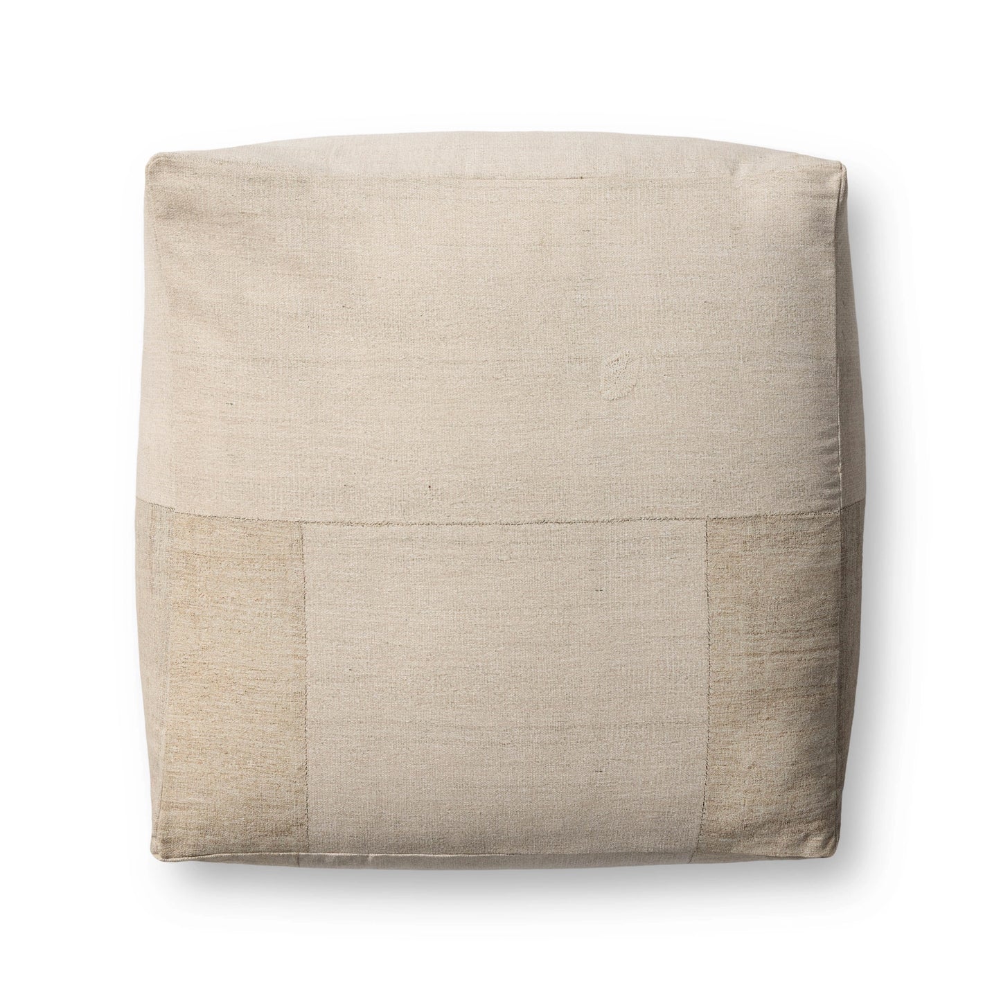 Loloi LPF0041 Ivory 36" x 36" x 17" Pouf
