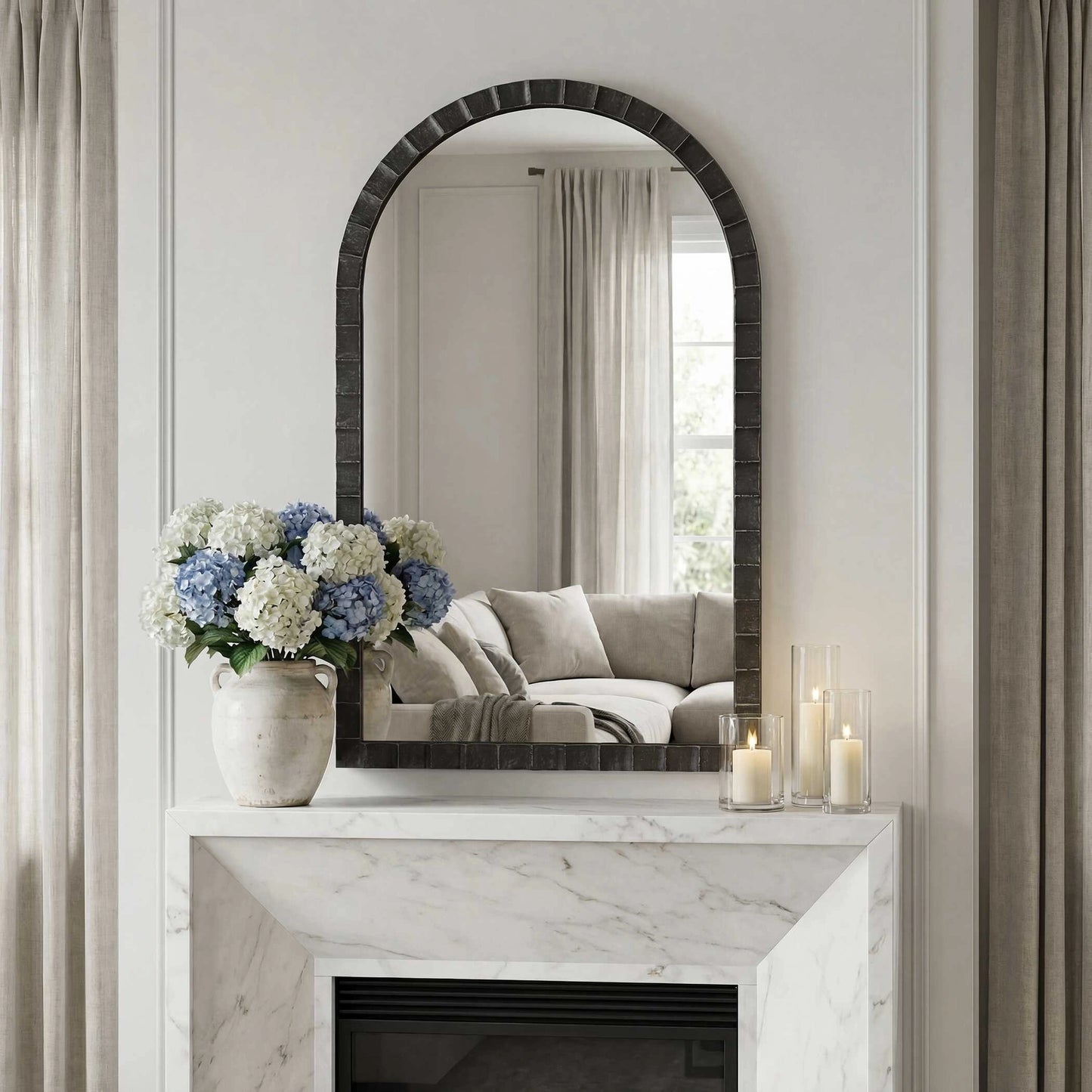 Uttermost Dandridge Black Arch Mirror