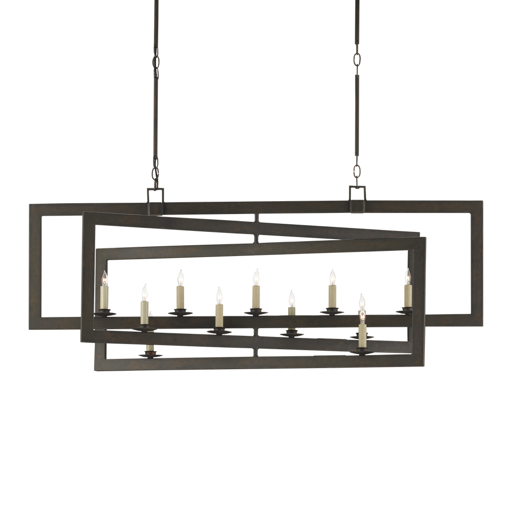 Middleton Rectangular Bronze Chandelier