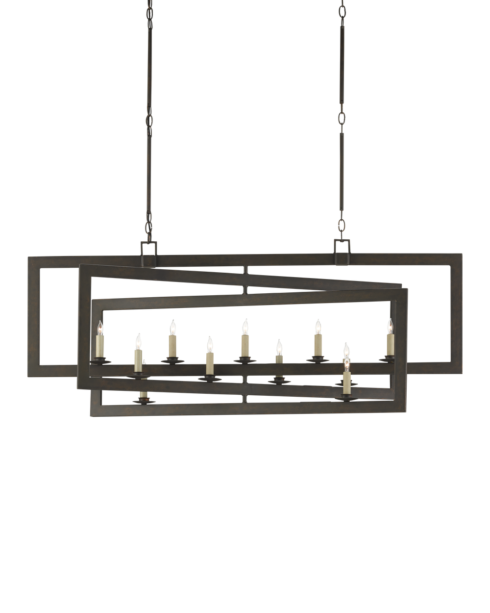 Middleton Rectangular Bronze Chandelier