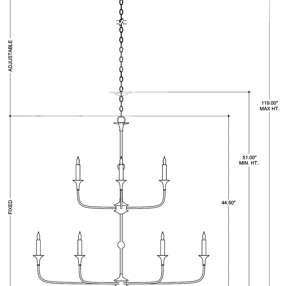 
                      
                        Nottaway Two-Tier Bronze Chandelier
                      
                    