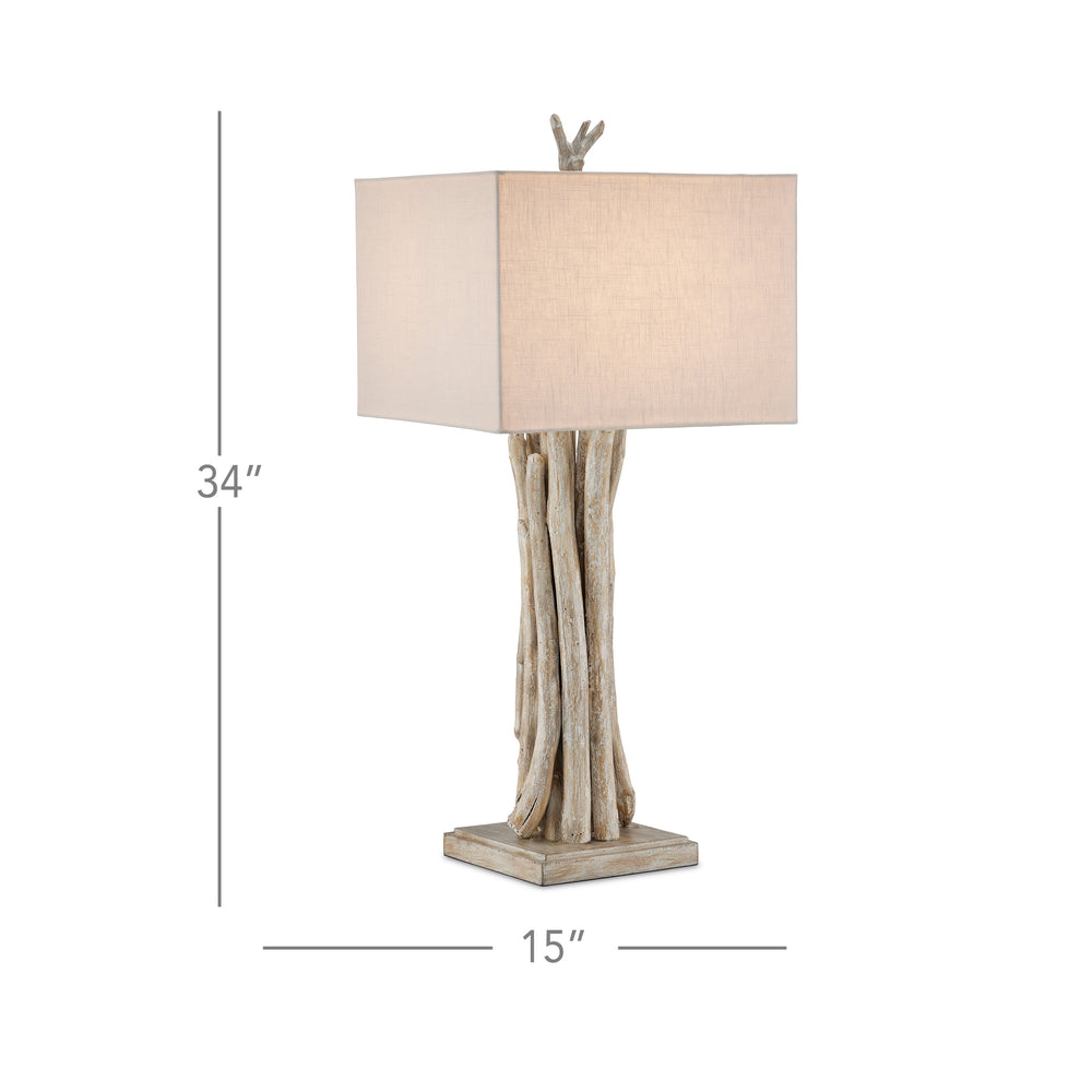 
                      
                        Driftwood Whitewash Table Lamp.
                      
                    