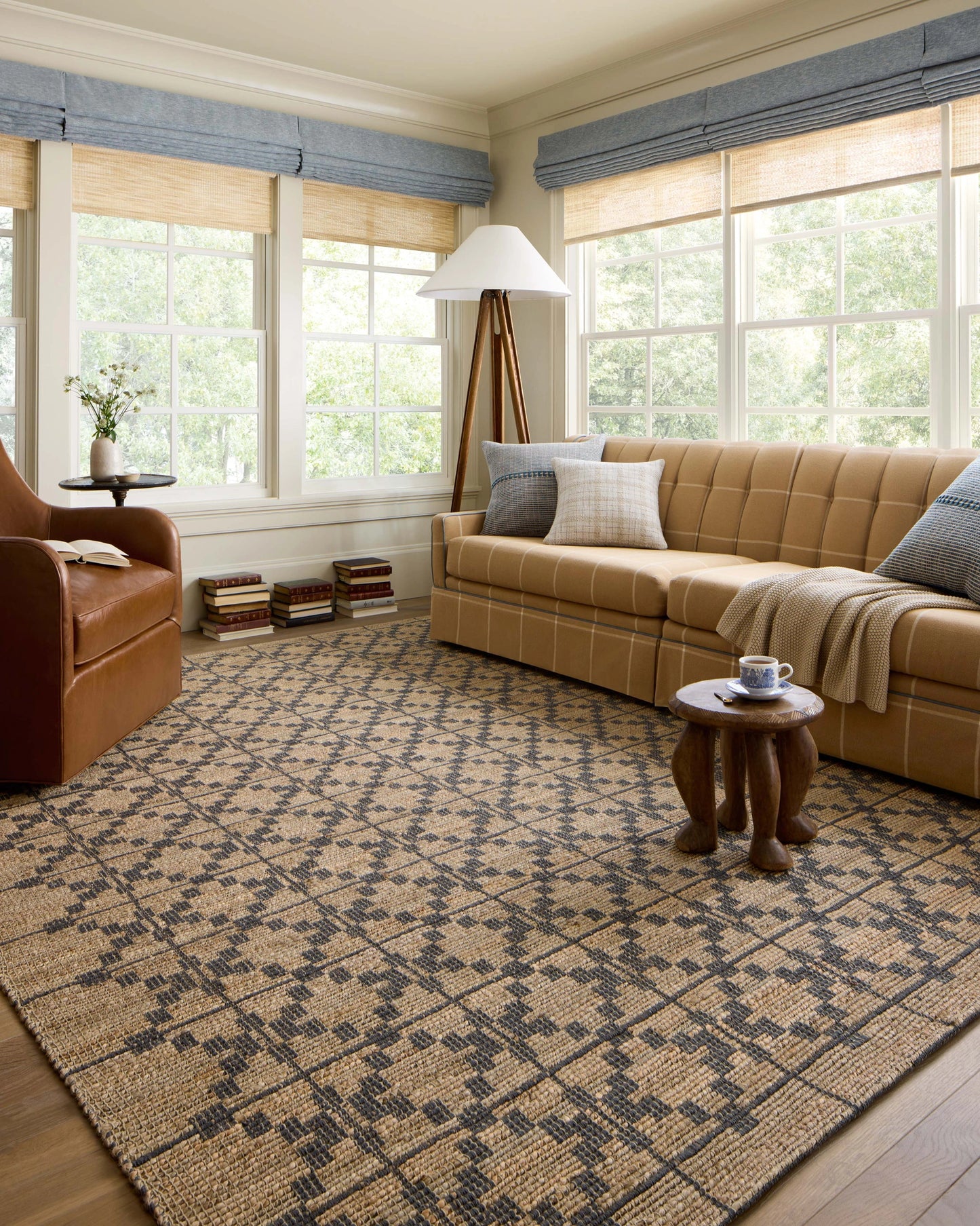 Chris Loves Julia x Loloi Judy Natural / Graphite 2'-3" x 3'-9" Accent Rug