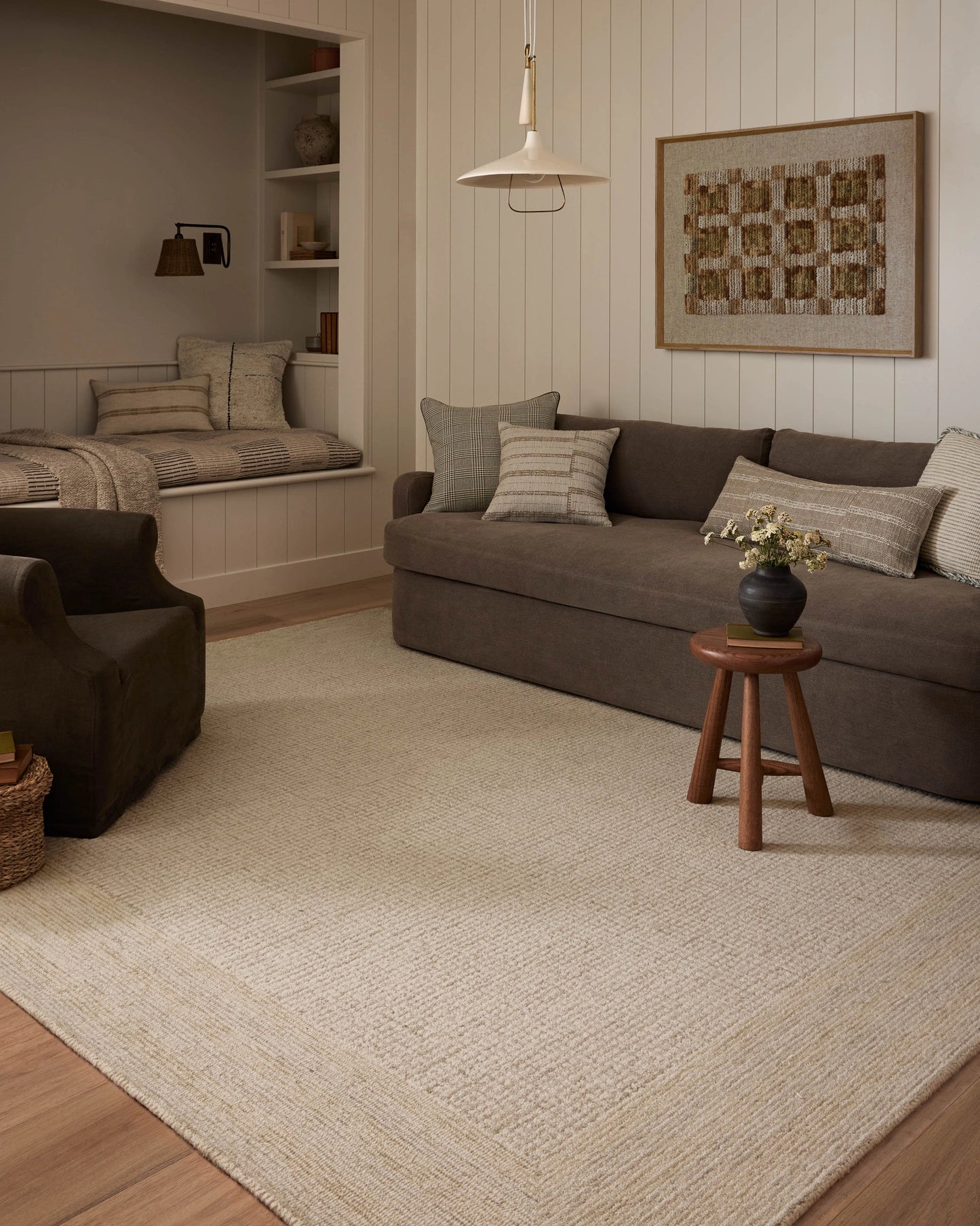 Amber Lewis x Loloi Windsor Ivory / Wheat 5'-0" x 7'-6" Accent Rug