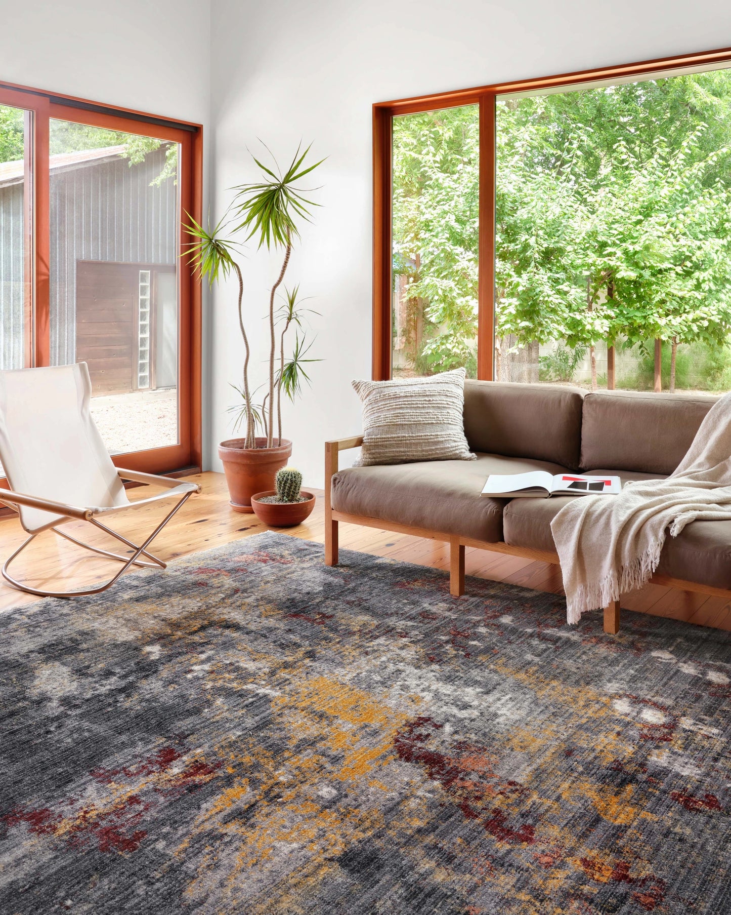 Loloi Samra Dk. Grey / Spice 2'-7" x 10'-0" Runner Rug