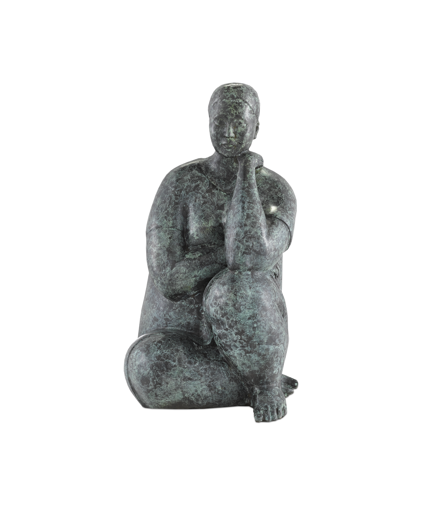 Lady Meditating Bronze.
