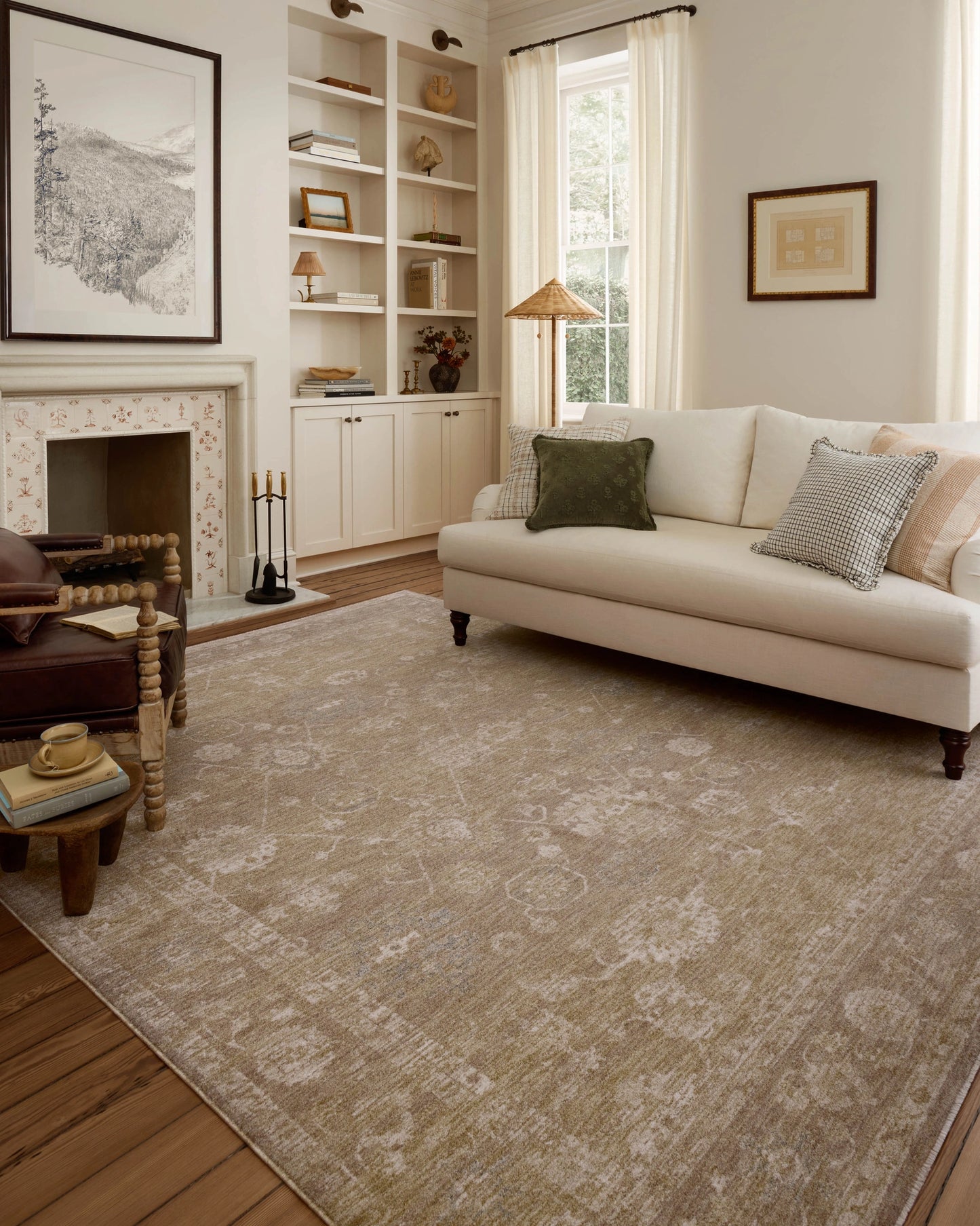 Chris Loves Julia x Loloi Louisa Taupe / Gold 2'-3" x 3'-10" Accent Rug