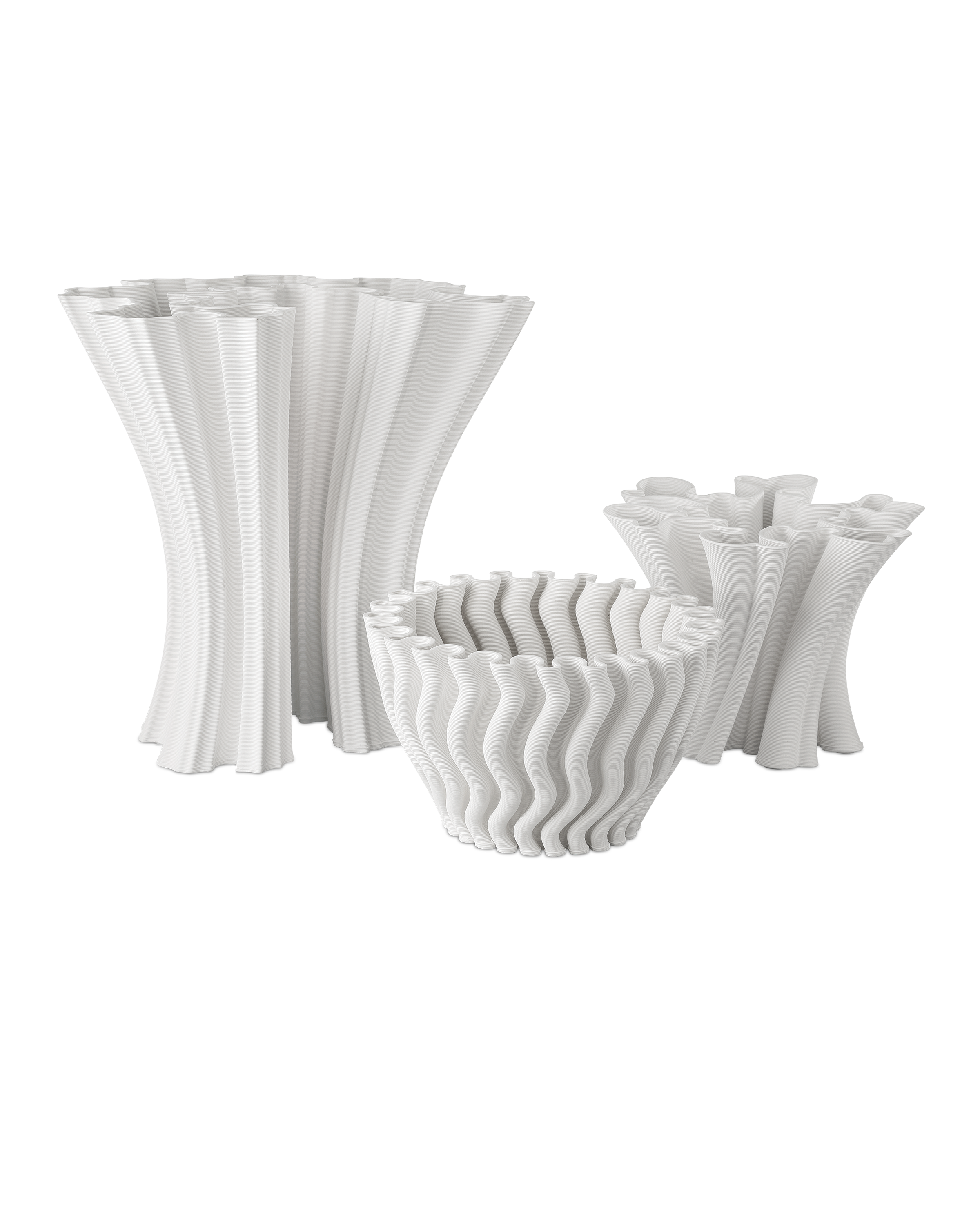Ripple White Vase - Thumbnail 5