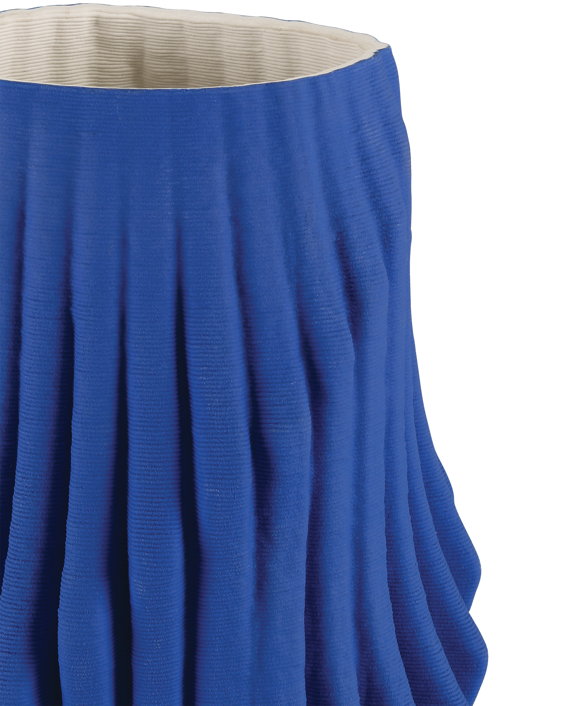 Blue Pleat Large Vase - Thumbnail 3