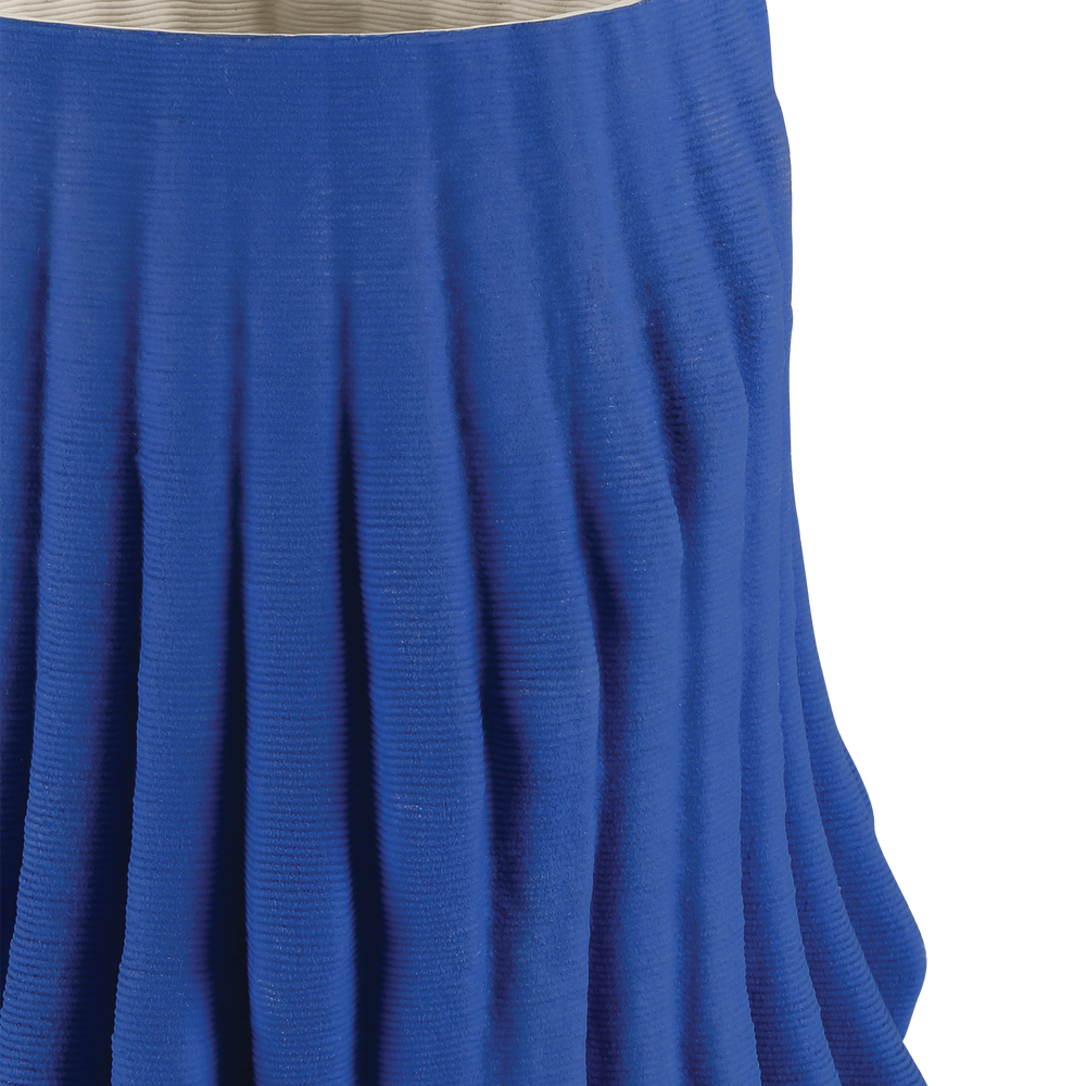 Blue Pleat Large Vase.