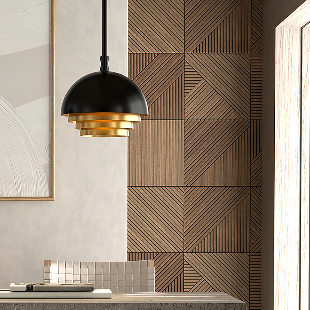 
                      
                        Salviati Medium Black & Gold Pendant
                      
                    
