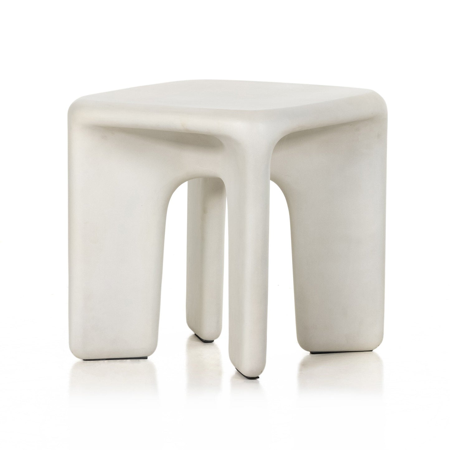 Dante End Table - White Concrete
