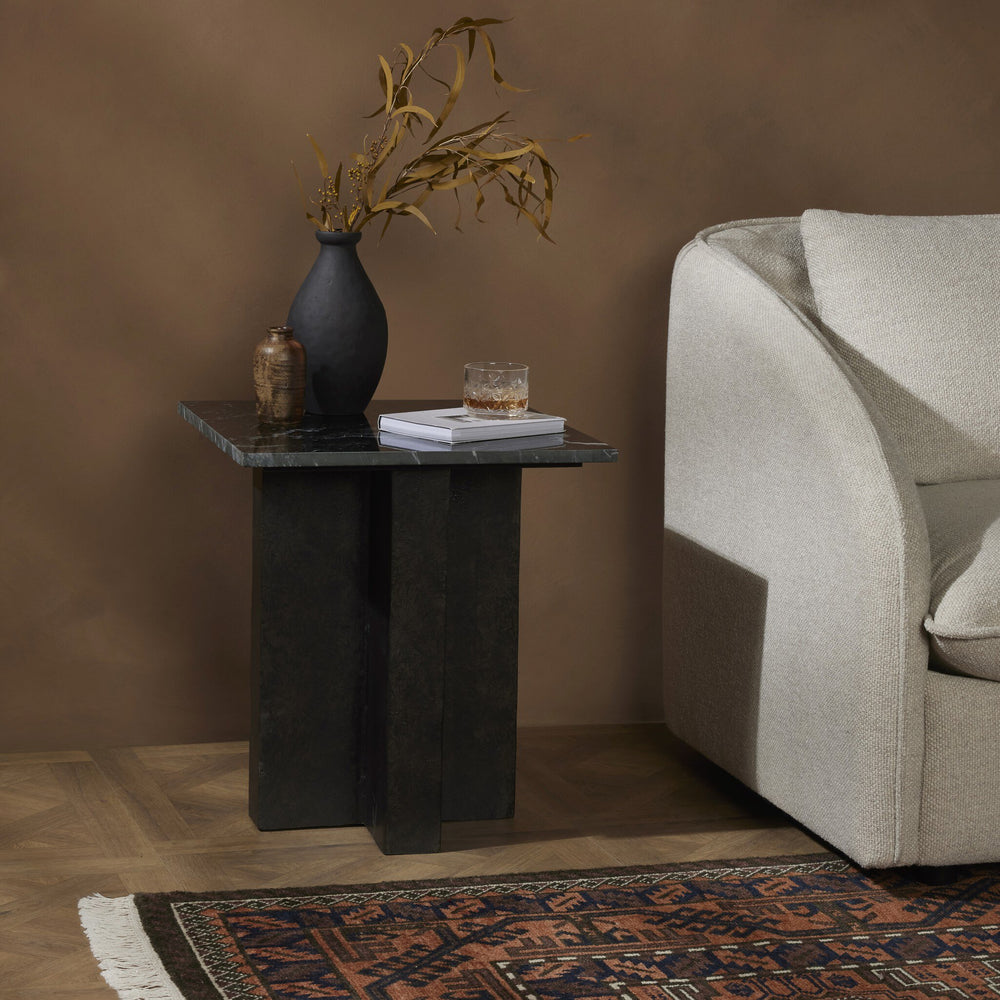 
                      
                        Terrell End Table - Black Marble
                      
                    