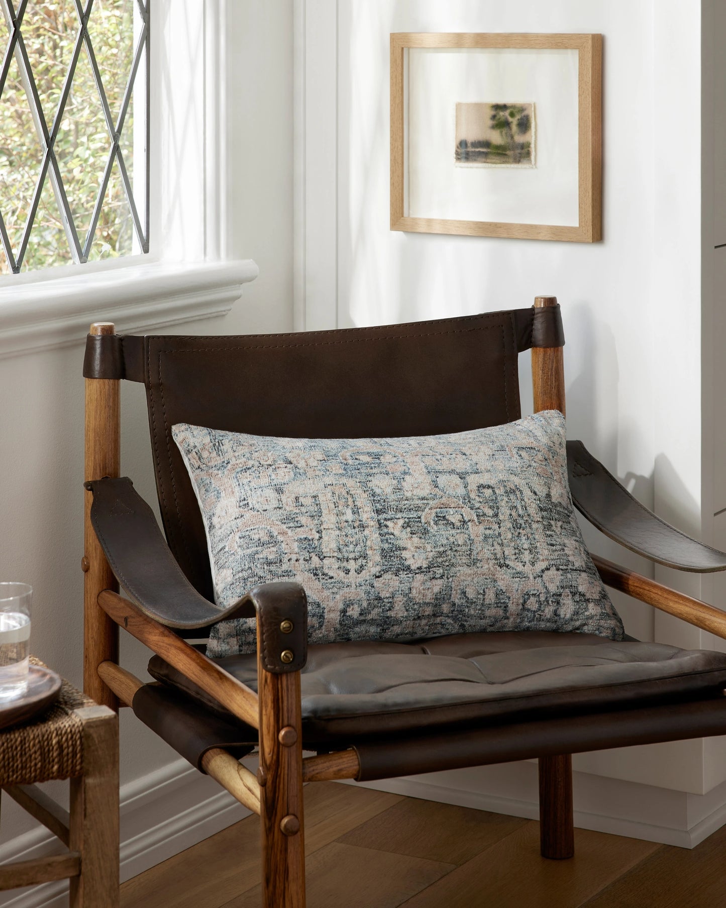 Amber Lewis x Loloi PAL0013 Ocean / Clay 13" x 21" Pillow