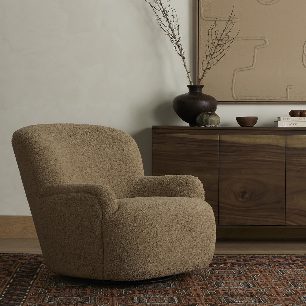 
                      
                        Kadon Swivel Chair - Sheepskin Camel
                      
                    