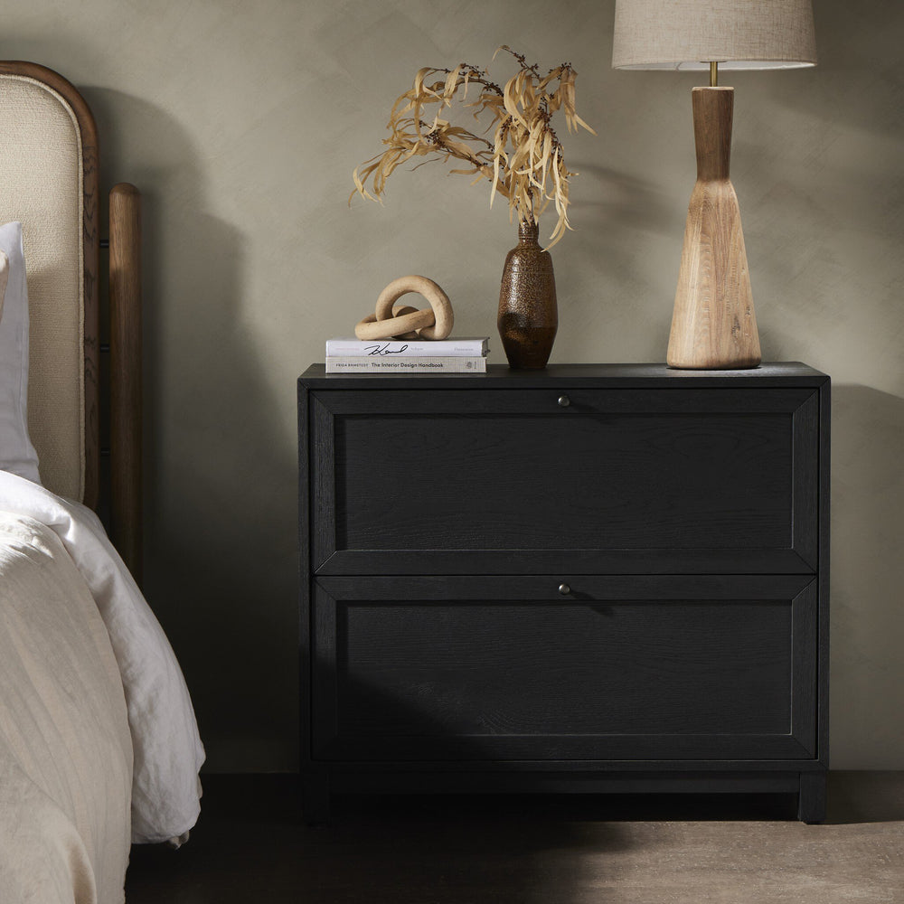 
                      
                        Millie Nightstand - Drifted Matte Black Veneer
                      
                    