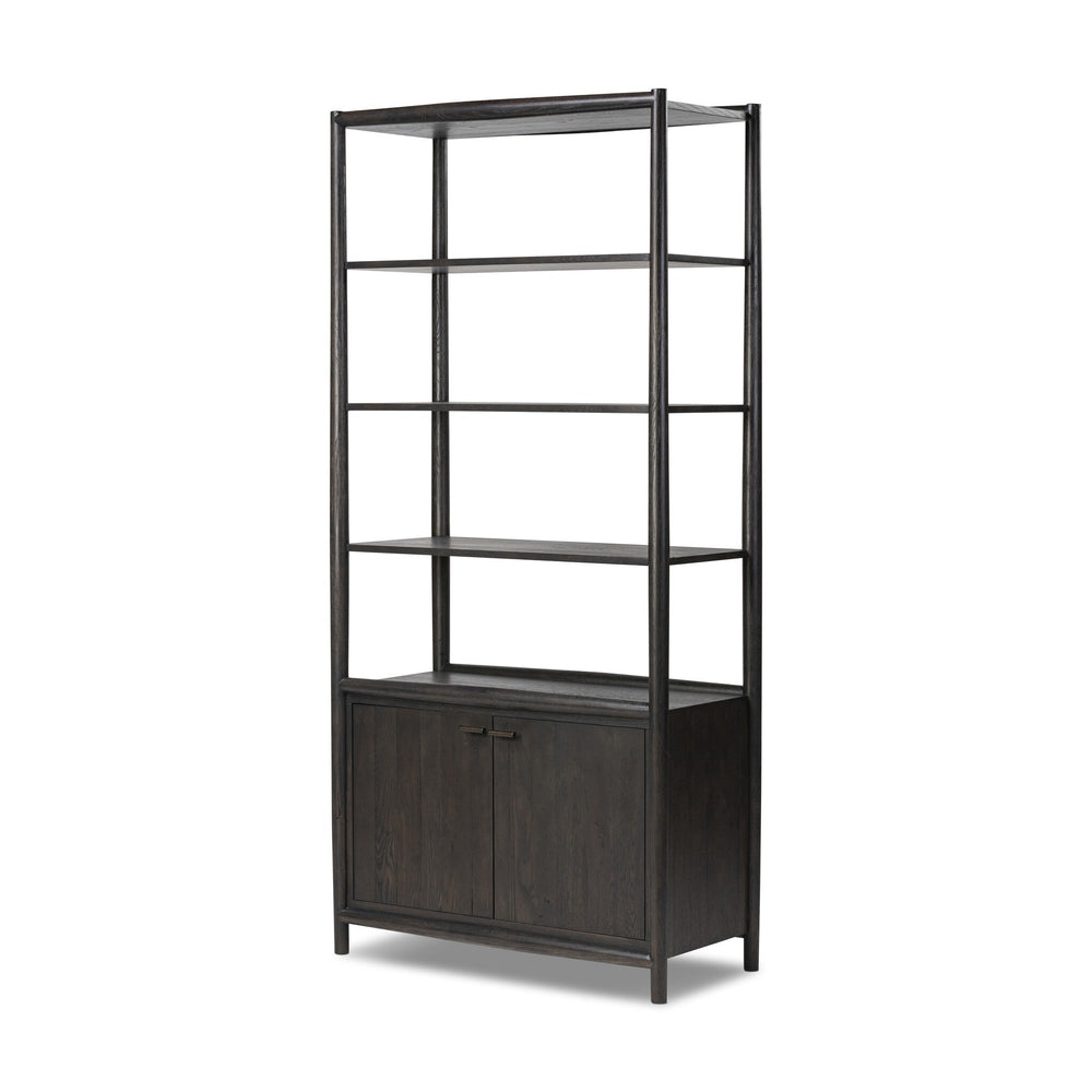 Glenview Bookcase - Smoked Black Oak.